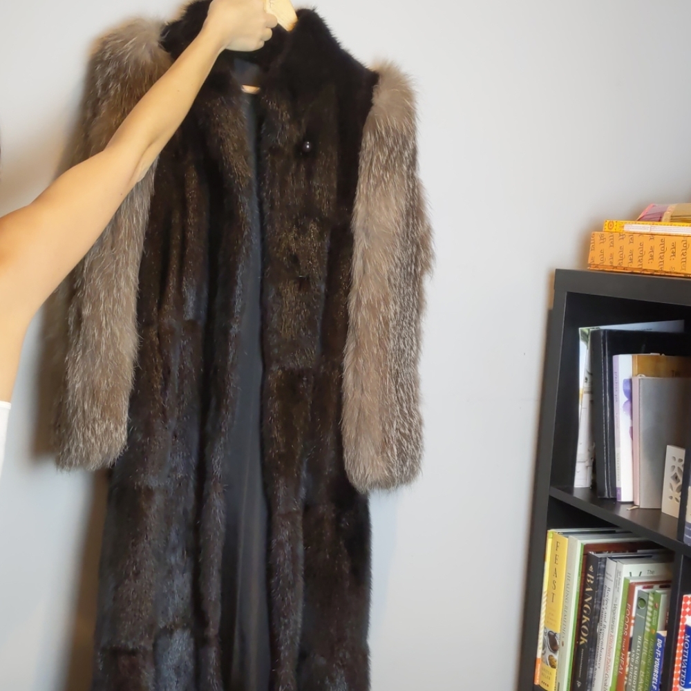 Mink & Silver Fox Sleeve Vintage Fur